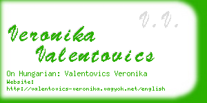 veronika valentovics business card